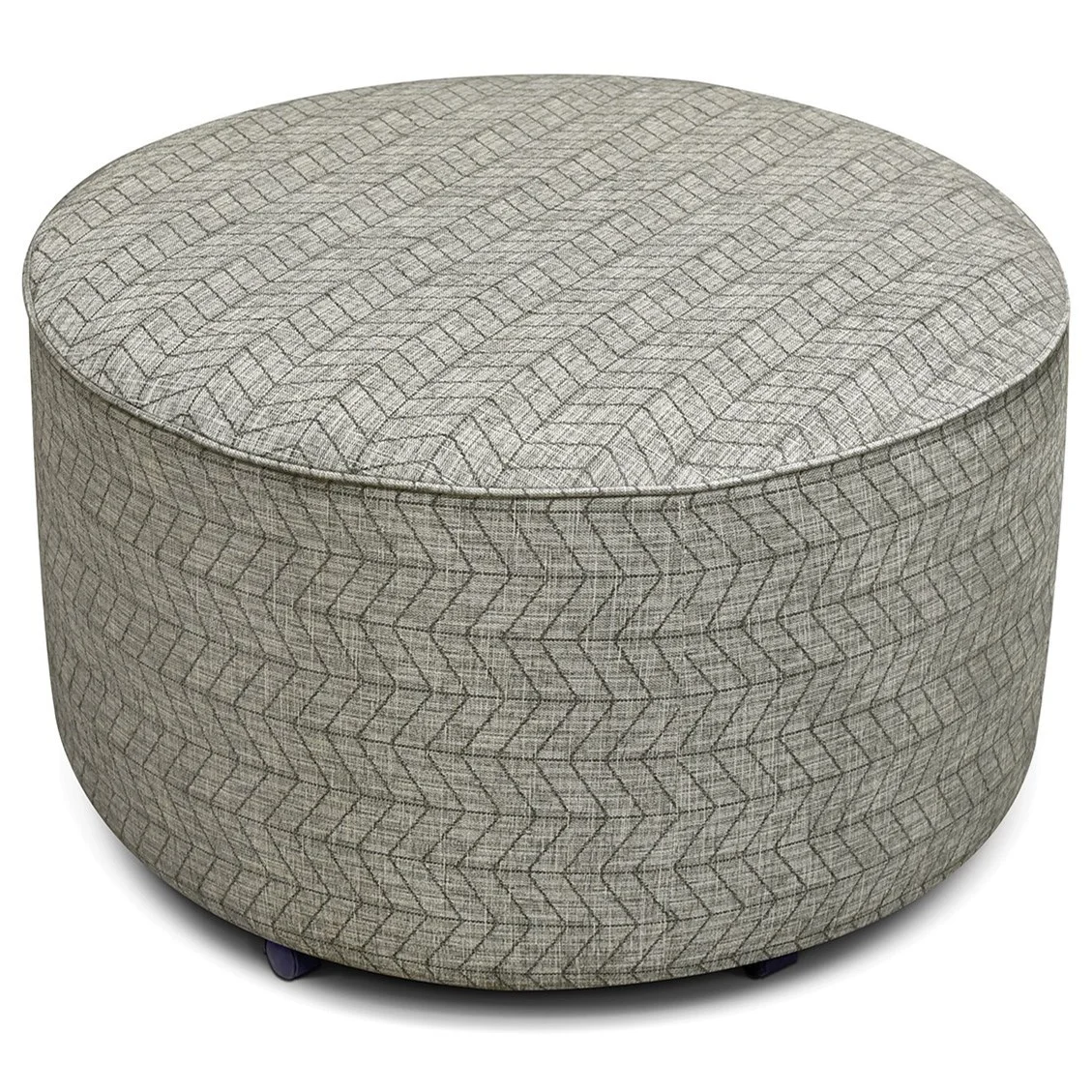 England 8V00/XL Series 8V07 Casual Round Cocktail Ottoman Virginia